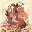 "Sioux Battle" Oscar Howe
