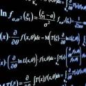 Equations on the blackboard.